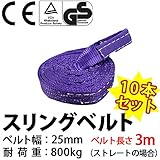 ベストアンサー スリングベルト 幅25mm 3m 10pcs