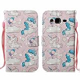Galaxy J3 / J3 2016 ケース ,COOSTOREJP かわいい面白いカラフルな絵画の3DパターンのPUレザーウォレットケースSamsung Galaxy J3 / J3 2016用,