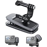 TELESIN Gopro 用 クリップマウント POV撮影必要 360度回転 リュックマウント ゴープロ 用 アクセサリー マウント クリップ バックパックマウント アクションカメラ対応 Gopro Max Hero 12 11 10 9 8 7 