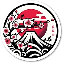 Amazon.co.jp: Biijo 富士山01 桜 和風 日本風 japan ステッカー
