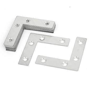 Amazon | uxcell 60mmx60mmx1mm L形 プレート 補強 プレート コーナー ジョイント 連結金具 10個 | ポスト ...