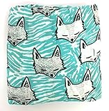 【Angelicate】ベビー モスリン ガーゼ 2重 おくるみ ガーゼケット ブランケット ひざ掛け 115×115 選べるデザイン (きつね)