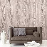 HaokHome 3205  ホームリビングルームの装飾のためにウッドパネル質感ビニール壁紙の壁画53cm×10m(並行輸入品)