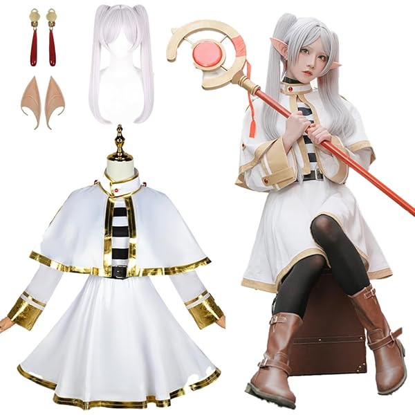 ヒンメル コストモ製 Lサイズ コスプレ衣装 ウィッグ付き 送料無料】 青×白 衣装セット ヒンメル