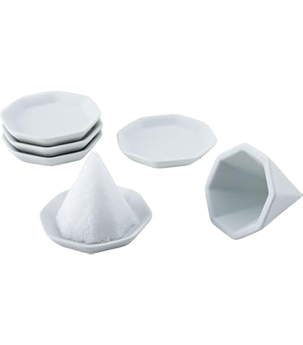 Amazon | 八角盛り塩セット八角盛皿5枚付(うまくいかないのは塩の種類