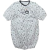 《年間定番》Babbun(バブーン)40/2天竺たまごアニマルPtコンビドレス 50cm ~ 60cm /ネイビー NO.KK-31-2404