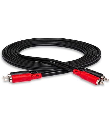 Amazon.co.jp: Hosa HRR-015X2 4.5m 両側RCAピン×2 オーディオケーブル