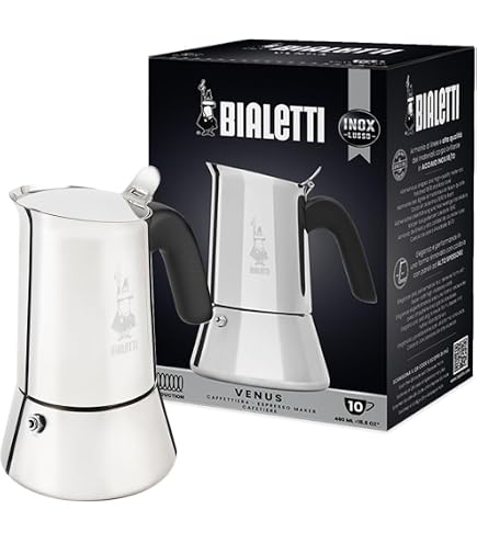 Amazon｜Bialetti Venus Induction 10 Cup Espresso Maker｜直火式