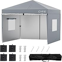 Amazon.co.jp: CYFIE タープテント 3mx3m 横幕/サイドシート4枚