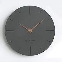 Amazon.co.jp: Deerman 壁掛け時計 おしゃれ 静音 軽量 フラットウッド