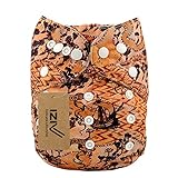 iZiv新生児1厚いおむつ付きオーガニック幼児防水/調整/再利用可能/洗えるポケット布おむつのフィット赤ちゃん0.5-3歳（冒険）