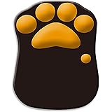Percy`s 肉球 マウスパッド ねこきゅう 猫 ネコ クッション シリコン 滑り止め仕様 (ブラック＋オレンジ)