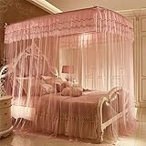 royal- U型レール釣りロッドTelescopic Mosquito Net three-door Singleダブル暗号化Thickeningステンレススチールブラケットピンク Diameter