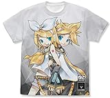 コスパ 鏡音リン・レン フルグラフィックTシャツ WHITE Sサイズ 綿製