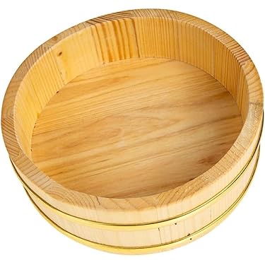 蓋付き　木製おひつ　新品未使用　直径34センチほど 7-0655-1306.jpg