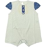 《夏物》(日本製) Pample Mousse(パンプルムース) リラックス天竺水玉カバーオール 70cm /IV NO.DP-62554