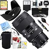 シグマ50 – 100 mm f/1.8dc HSM Artレンズfor Nikon SLRマウント+ 64 GB究極フィルタ&フラッシュ写真バンドル