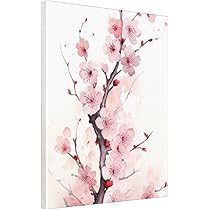 【期間限定価格‼️】水墨画風・桜と猫｜淡紅彩・A3パネル和風アート 期間限定価格‼️】水墨画風・桜と猫｜淡紅彩・A3パネル和風アート