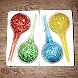 Liebeye 給水器 花 カラフル ガラス 花 給水　灌漑用具