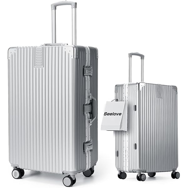 Amazon | [WanderMore] スーツケース 大型 キャリーケース シルバー(7