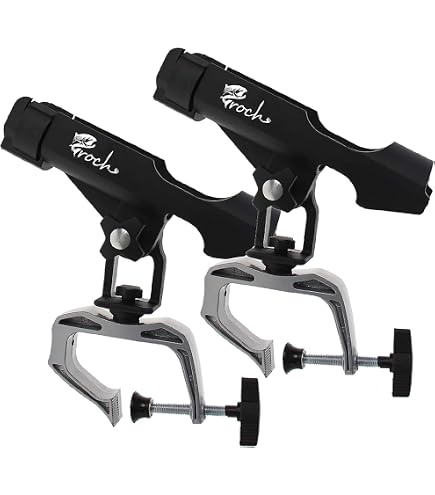 amazon boat fishing rod holders Stainless Steel for Boats | Sportsman 15º with Cap 3 mounts are included on each pole *Equipped with a stainless steel security tether allowing you to secure the pole through Amazon Pole Rest For Fishing