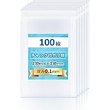 100枚入 チャック付きポリ袋 A4サイズ 厚手0.1mm (横23cm×縦33cm) 透明 ビニール袋 小分け袋 ジッパー付き袋 ジップ付きビニール袋 防水ビニール袋 保存袋 ジッパー 透明袋チャック 小物を整理 保存用 収納 小物を仕分 旅行用