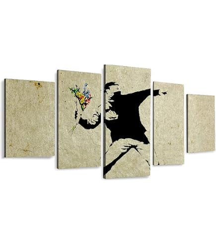 Amazon.co.jp: 美工社 アートパネル Banksy （バンクシー） Love is in