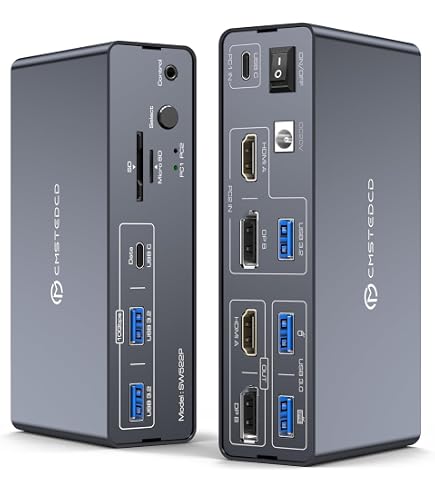 Anker Docking Station, KVM Switch for 2 Laptops, Dual 4K Monitor
