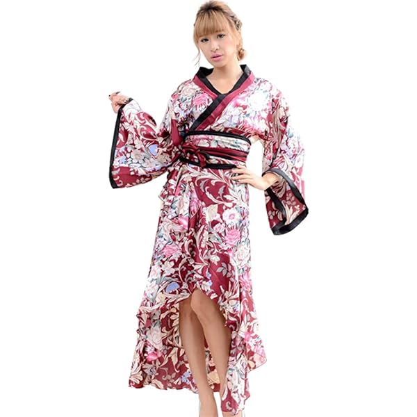 Amazon | [Lady Lazy] [レディレイジー] フリル 浴衣 ギャル コスプレ