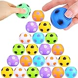 32 PCS Mini Fidget Spinners Soccer Ball Toys for Kids, Soccer Party Favors Goodie Bag Stuffers, Rotatable Soccer Finger Stres