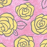 【綿二重ガーゼ・ダブルガーゼ プリント】フローラル(6)(Wガーゼ ヴァージョン) 3色あります 1m単位で切り売りいたします (イエロー系)