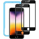 NIMASO ガラスフィルム iPhone SE 第3世代 (2022) / iPhone SE2/8/7 用 全面保護 フィルム フルカバー ガイド枠付き NSP19A23