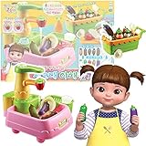 KONGSUNI Sink Vegetable Wash Play Set, Children Toys ベジタリアンウォッシュベジタブルプレイセットキッチンキッズ子供のためのセットを再生早期育成教育