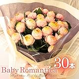 ［ビズフラワー］バラ花束 ベビーロマンチカ30本