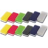 ダスキン スポンジ ハードタイプ 抗菌 台所用 12個入り キッチン用 油汚れ 長持ち (3色セットSタイプ×2、モノトーンN×2)
