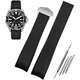 [HEYOZURY] TAG HEUER ベルト ラバー 時計バンド 22mm シリコン 柔らかい 腕時計ベルト 腕時計バンド Dバックル式 腕時計バンド TAG HEUER (タグホイヤー) 対応 尾錠付き交換ベルト工具付き