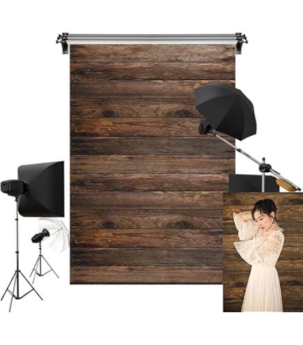 Amazon.co.jp: Kate 1.5x2.5m 木目 フロアマット 茶色 写真用