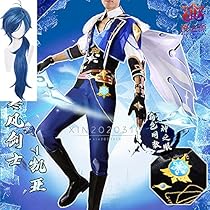 原神　ガイア　コスプレ衣装　メンズM　ウィッグ　ブーツ　24.5 フルセット 原神 コスプレ ガイア 衣装 ※ウィッグ 靴 追加可 : Asmart