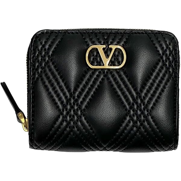 Amazon | (ヴァレンティノ) VALENTINO 三つ折り財布 ミニ ブラック