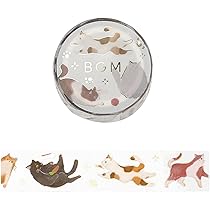 ② BGM マスキングテープ 猫の顔 BGM ☆爆買☆マスキングテープ ビージーエム Life ライフ 箔押し