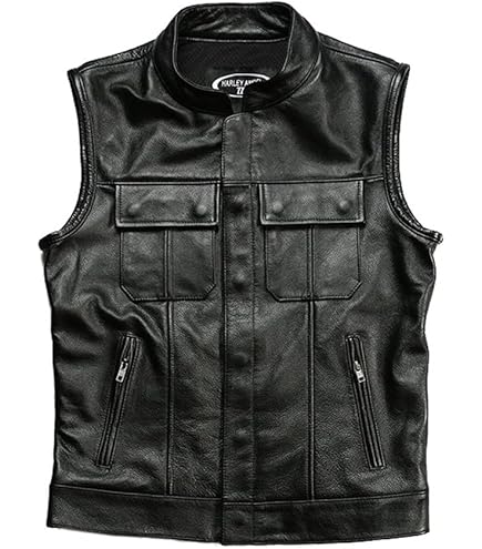 Amazon | [LVCOOL] 本革ベスト メンズベスト レザーベスト 牛革