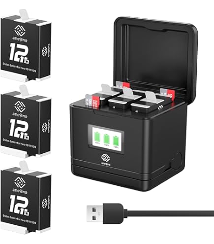 Amazon.co.jp: llano Gopro Hero 9/10/11/12 ブラック バッテリー 充電 