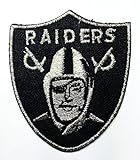 ブラックRaidersパッチIIにアイロン刺繍帽子ジャケットパーカーバックパックギフトに理想的/ 6.3 CM ( W ) X 7.2 CM ( H )