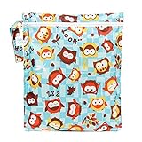 Bumkins Waterproof Zippered Wet Bag, Blue Owl by Bumkins [並行輸入品]