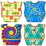 Dex Baby Dura-bib Big Mouth- 4 Pack (Fruit, Happy, Map, Stars) 6-24 Month by DEX [並行輸入品]