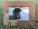 Adorable Puppy Love木製写真フレームHolds 4 " x 6 "画像 7x9 ブラウン