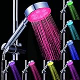 LEDシャワーヘッド 、 LED内蔵シャワーヘッド、電池電源不要、水圧発電、材質/ABS 、鮮やかな７色光が自由的に変化する、シャワーヘッド取り替えも簡単設置、毎日のバスタイムが楽しくなる