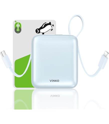 Amazon | VINKO モバイルバッテリー 軽量 小型 10000mAh 3c認証 ccc 大