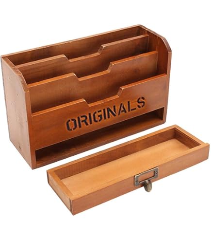 Amazon | Yirdapall 収納ホルダー 文書レターラック 木製 書類 レター