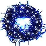 iimono117　LED イルミネーション 300球 コントローラー付き / 連結可能 防水型 X'mas (ブルーホワイト)